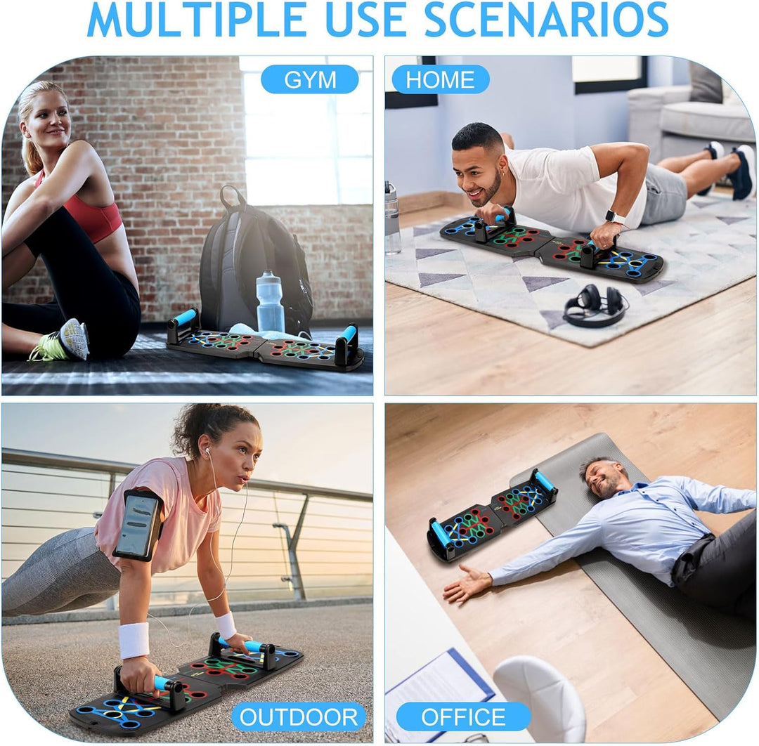 Liegestütze Brett, Push Up Board Faltbares Liegestütz mit Liegestützgriffe Multifunktions Elite Rack