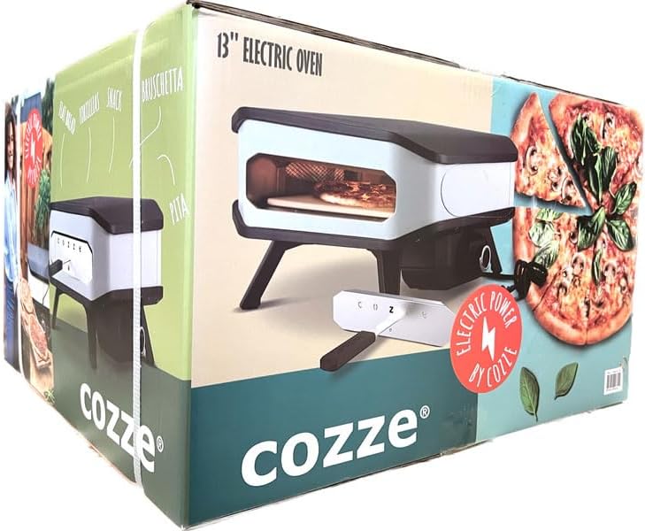 Cozze® 13" Elektro-Pizzaofen mit Pizzasten und Frontabdeckung 230V/2200W