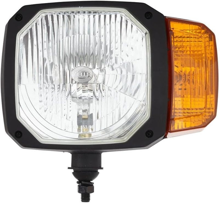 HELLA - Halogen-Hauptscheinwerfer - 12V - Einbau - Lichtscheibenfarbe: gelb - Stecker: DEUTSCH Steck