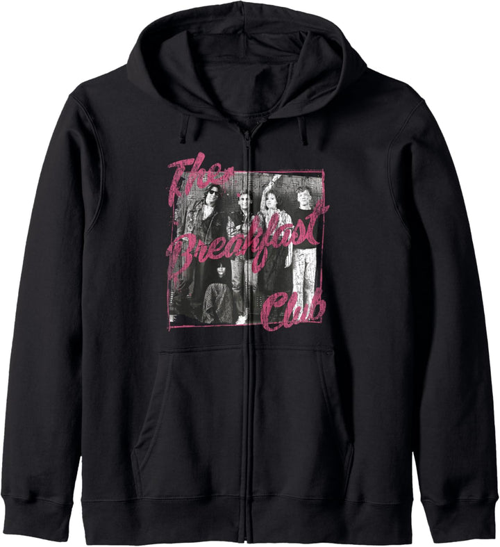 Breakfast Club Pink Text Group Photograph Kapuzenjacke