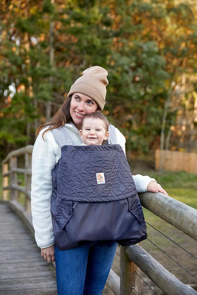 ERGObaby Wintercover, Regenschutz und Kälteschutz mit Fleece-Innenfutter für alle Babytragen, Allwet