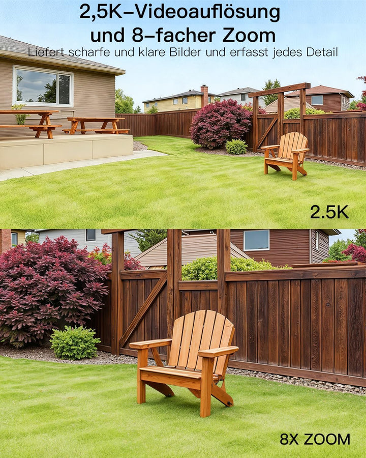 VIM TAG 2,5K Überwachungskamera Aussen, 5G WLAN Kamera Überwachung Aussen,360°PTZ-Aussenkamera mit F