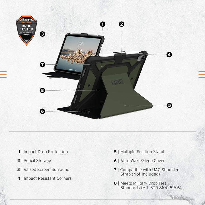 Urban Armor Gear Metropolis SE Case für Apple iPad 10.9 (10. Generation 2022) [Apple Pencil Halterun