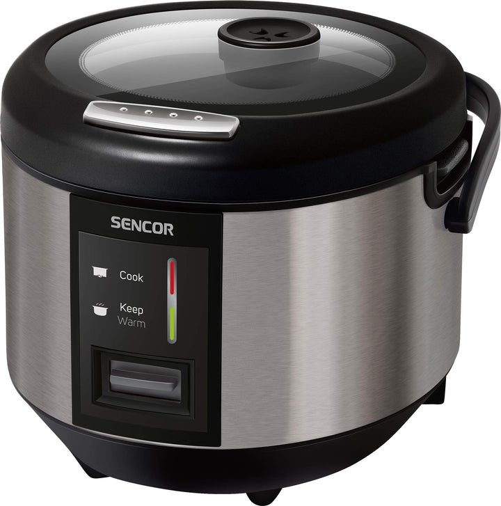 SENCOR SRM 1890SS Reiskocher, Topf zum Kochen von Reis Schwarz, Schwarz