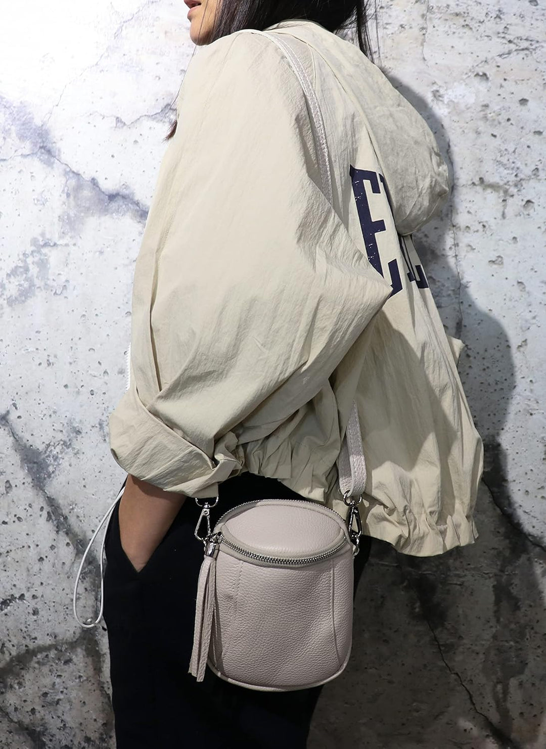 SH Leder Damen Handytasche Umhängetasche Geldbörse Multifunktion Beutel Schultertasche aus Echtleder