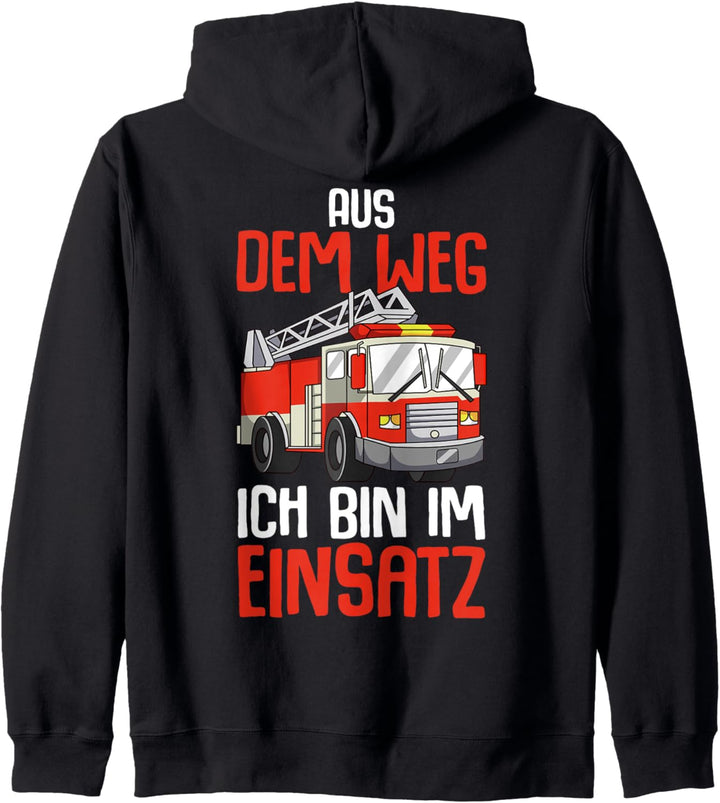 Feuerwehr Feuerwehrmann Feuerwehrauto Kinder Junge Kapuzenjacke