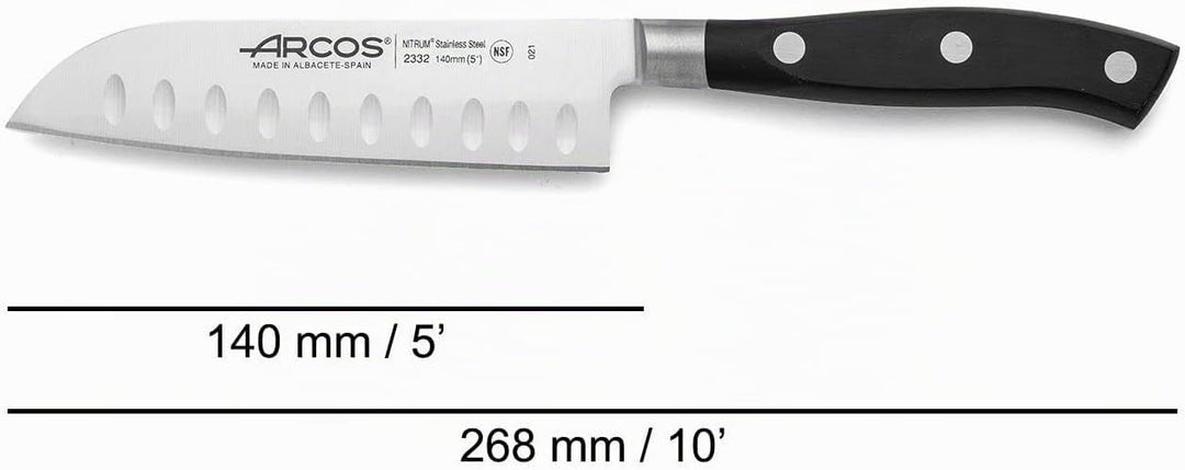 Arcos Küchenmesser-Set: 1 Schälmesser + Santoku + Chefmesser - Set für Köche mit Edelstahlklinge und