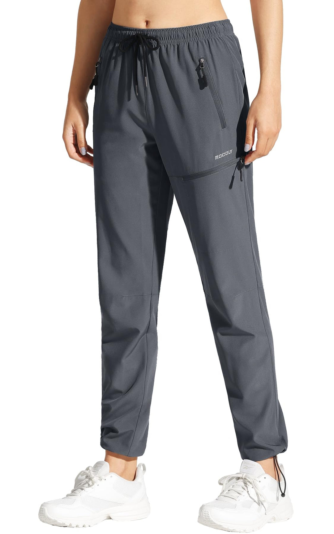 MOCOLY Damen Wanderhose Cargohose Wasserdicht Elastische Outdoorhose Cargo Jogginghose Trekkinghose
