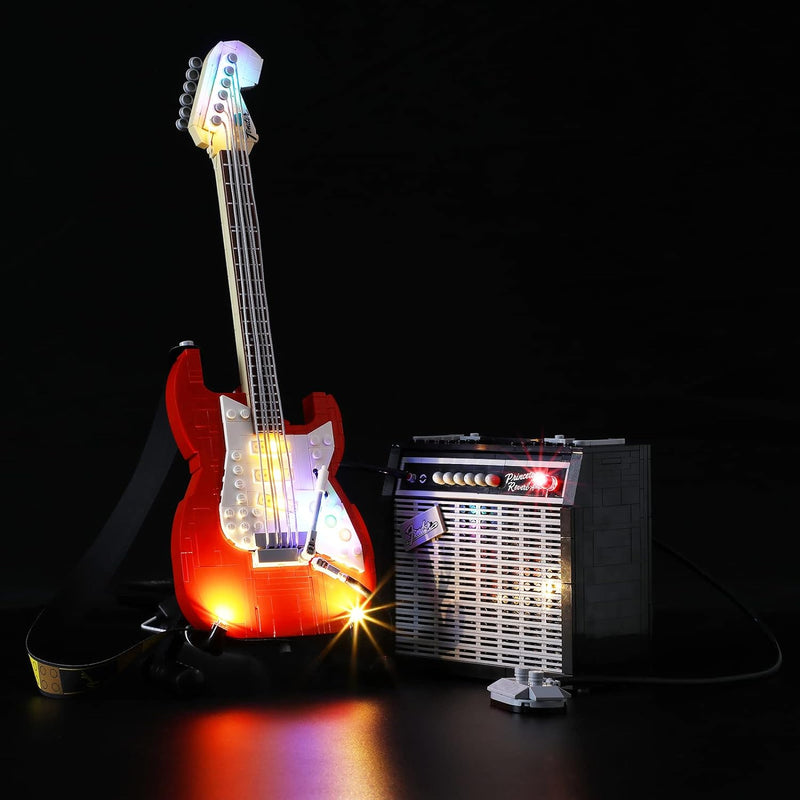 GEAMENT LED Licht-Set (Gestensteuerung) Kompatibel mit Lego Ideas Fender Stratocaster - Beleuchtungs