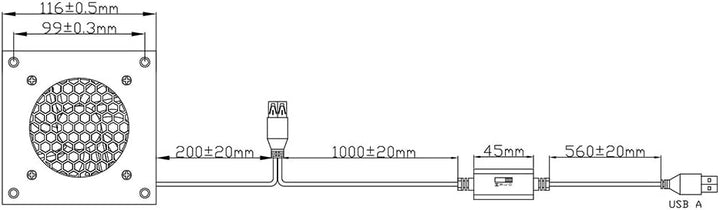 euroharry 80mm Digitalanzeige temperaturgesteuertes leises Lüftersystem, 5V-Lüfter mit modernem gebü