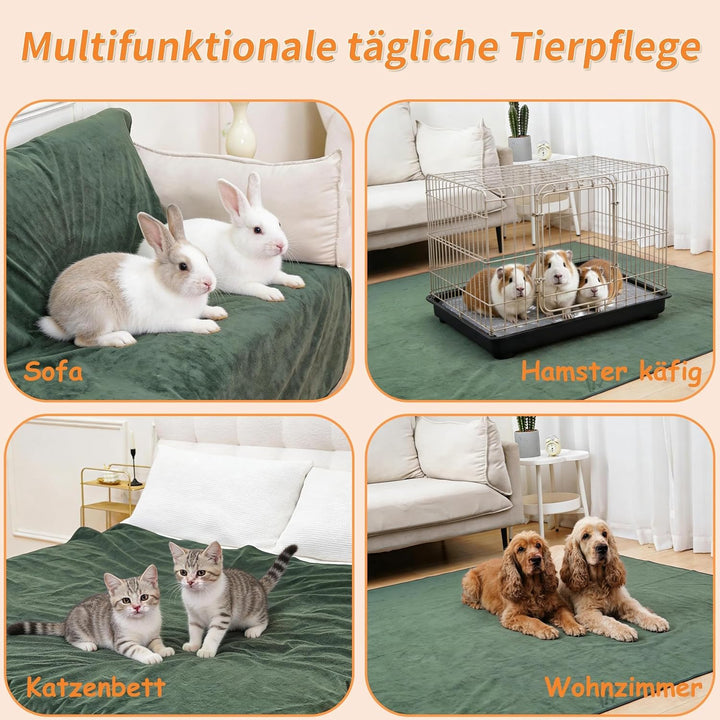 Waschbare Hundepads 91x122 cm 3er Set，Waschbare Haustier-Urinunterlage Schnell Absorbierend, Wasserd