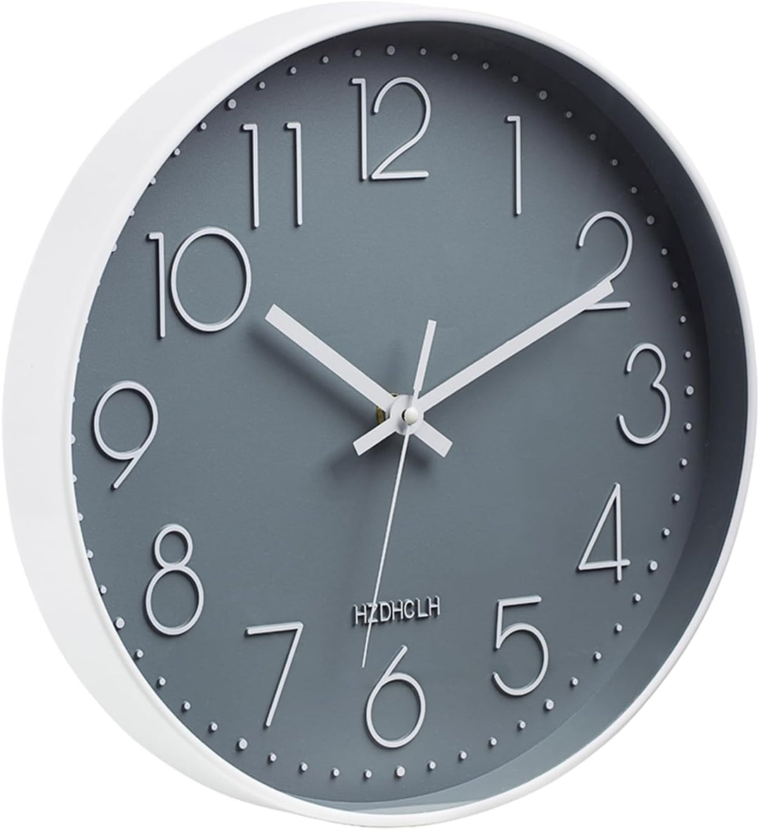 HZDHCLH Funk Wanduhr 30 cm Lautlose Wanduhr Ohne Tickgeräusche, Moderne Batteriebetriebene Uhr für Z