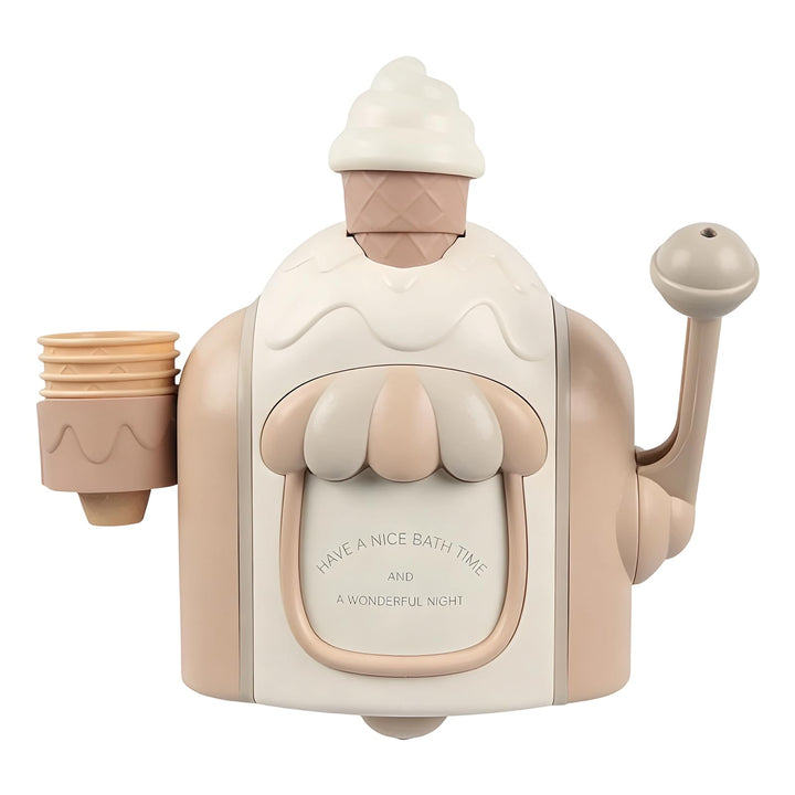 Badespielzeug mit Schaumeismaschine, Eiscreme-Schaummaschine, Seifenblasen-Badespielzeug-Set mit Sau