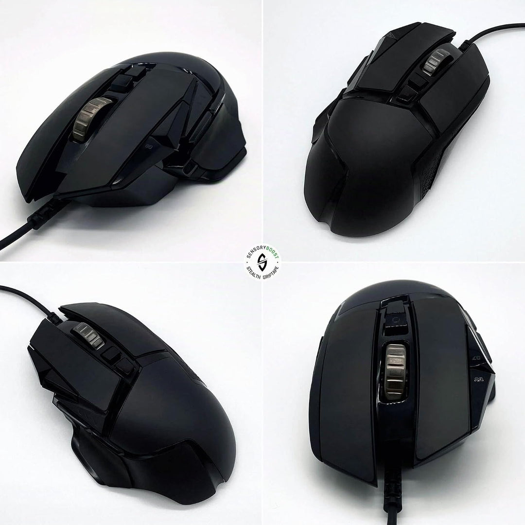 SensoryBoost Maus Grip Tape – kompatibel mit Logitech G502 (inkl. Zuschnitt-Pad) Schweissabsorbieren