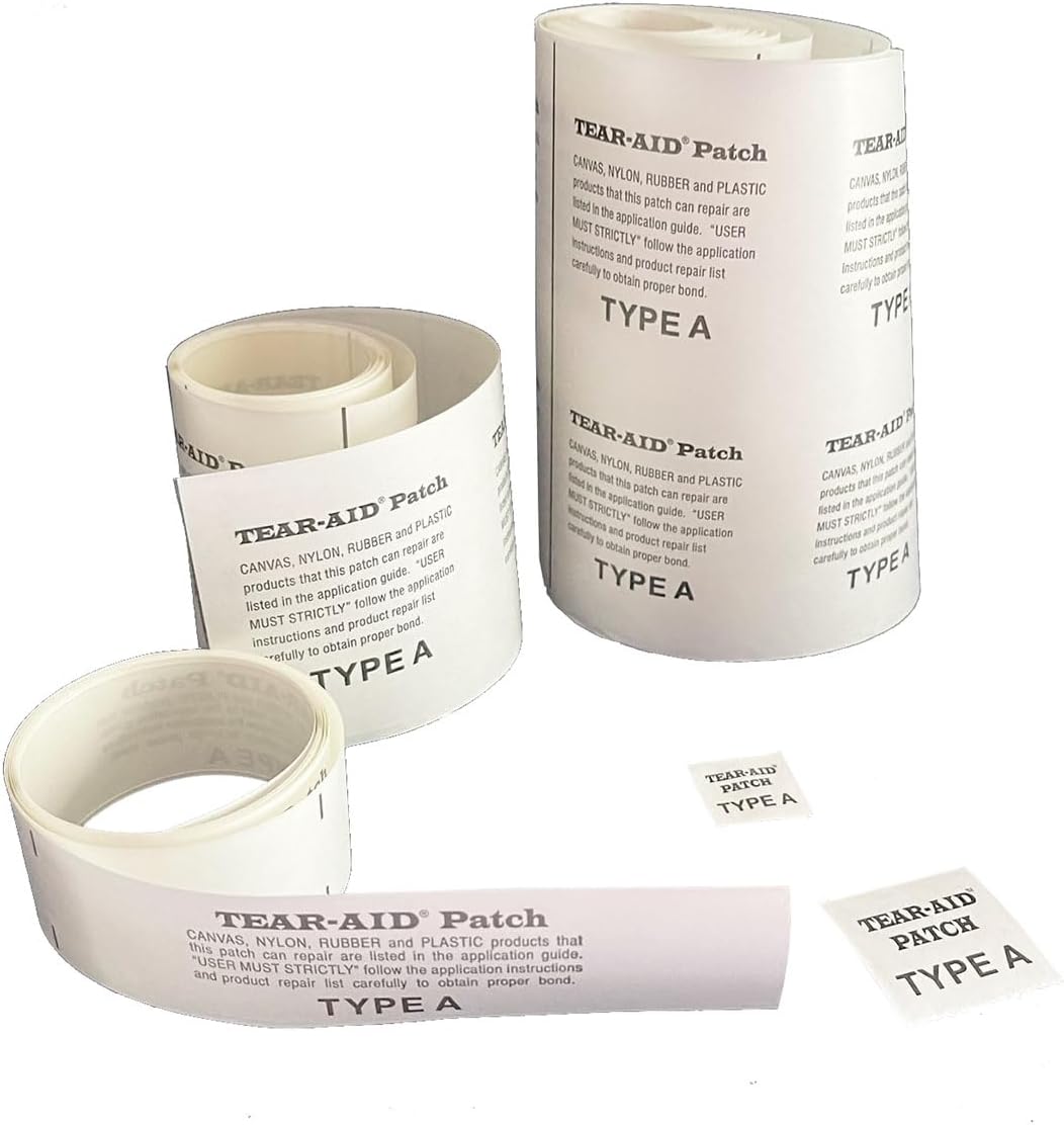 Tear Aid Selbstklebender Reparatur-Flicken Typ A für Zelte, Drachen, Gummiboote, Segel, Stoffe 75mm