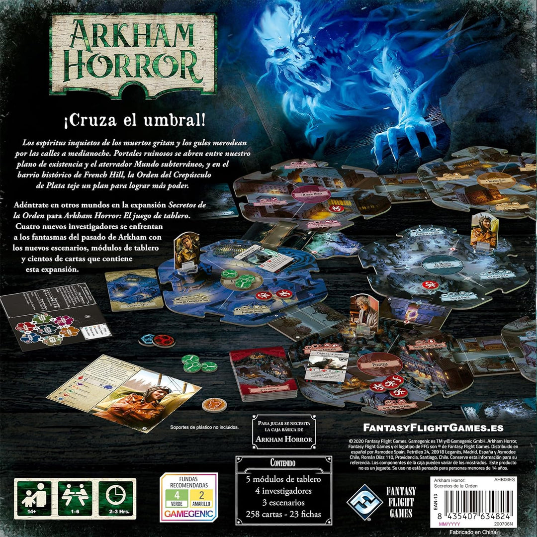 ASMODEE Fantasy Flight Games Arkham Horror, Brettspiel auf Spanisch, Geheimnis des Ordens