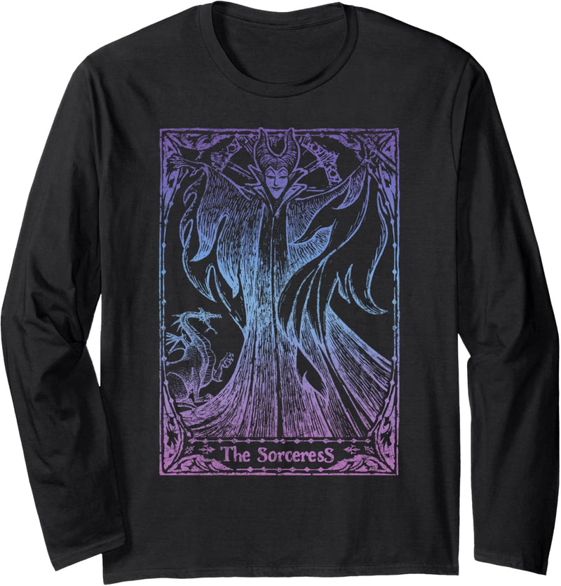 Disney Sleeping Beauty Maleficent Tarot Poster Langarmshirt