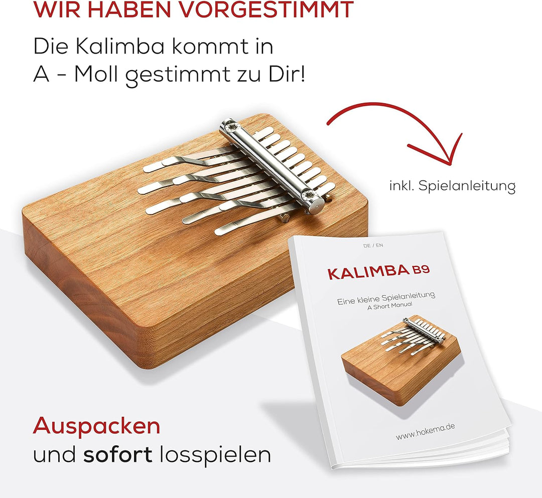 Hokema Kalimba B9- Das Original handgefertigt in Deutschland - Daumenklavier - Leicht zu lernendes M