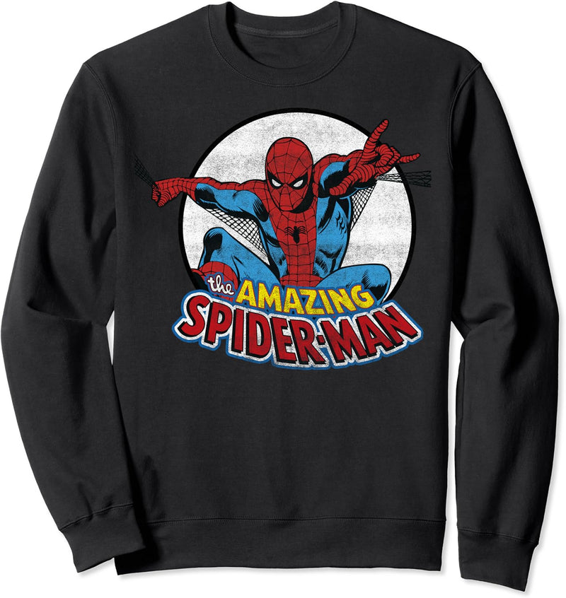 Marvel Amazing Spider-Man Vintage Circle Portrait Logo Sweatshirt