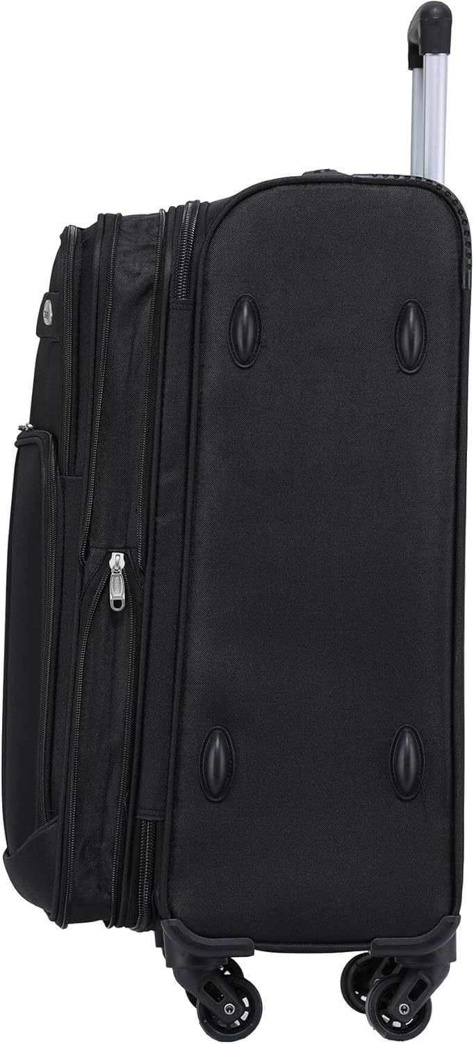 BEIBYE 4 Rollen Reisekoffer 3tlg.Stoffkoffer Handgepäck Kindergepäck Gepäck Koffer Trolley Set-XL-L-
