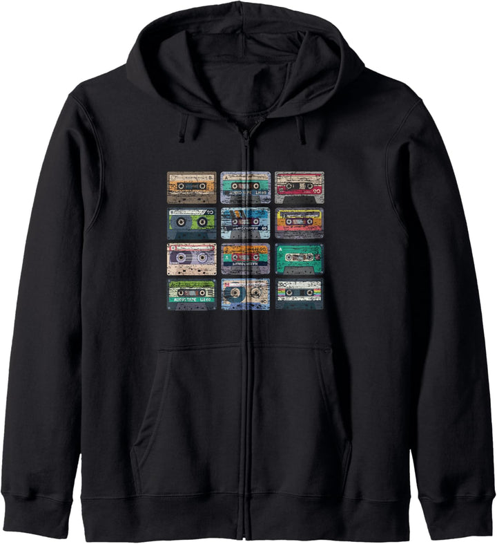 Retro casual mix tapes cassettes from the 80's 90's Kapuzenjacke