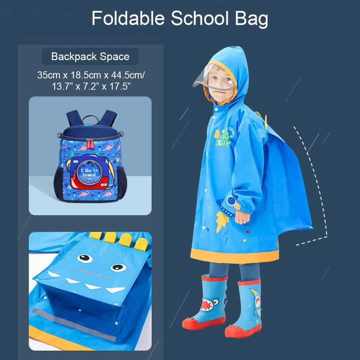 Kinder Regenmantel Jungen Mädchen Regenponcho Wasserdicht Cartoon Regenjacke Wiederverwendbare Regen