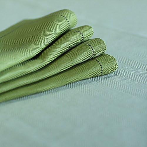 Linenme 60204 45 x 45 x 0,2 cm Emilia Leinen Servietten, Set 4, Rain Forrest grün 45x45x0.2 cm, 45x4