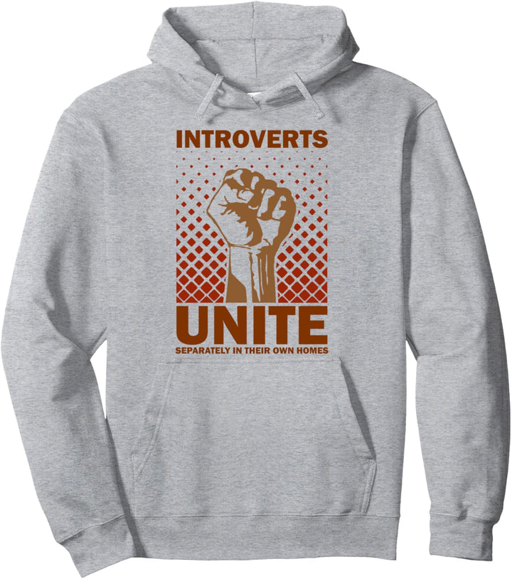 Introverts Unite Separately In Their Own Homes Lustiges Geschenk Pullover Hoodie