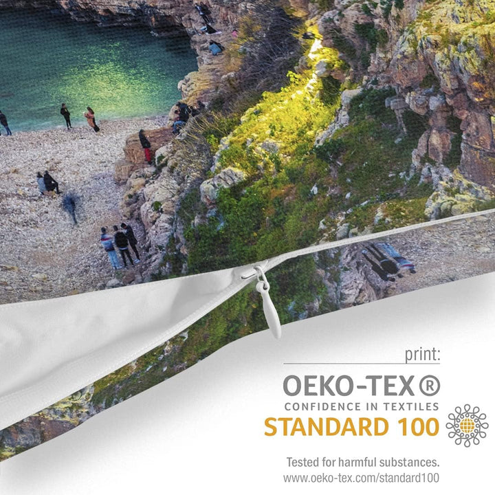 VOID Italien Polignano Hafen Kissenbezug Kissenhülle Sofakissen Kissen Deko Outdoor-Kissen Dekokisse