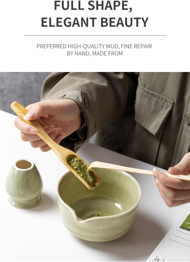 6 Stück Matcha Set - Matcha Besen - Matcha-Tea-Set, Matcha-Besen, Matcha-Schale, Matcha Sieb Chasen