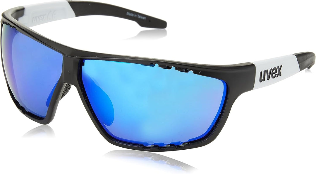 uvex Unisex – Erwachsene, sportstyle 706 Sportbrille, black matt white/blue, one size