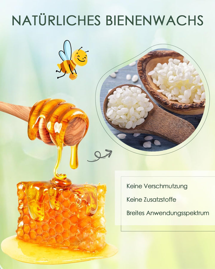 Weisse Bienenwachs Pastillen 906G, Kerzenwachs für die Kerzenherstellung, Bienenwachs für Kosmetisch