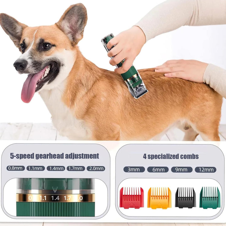 Hundefurclipper, Professionelles Haustierpflegeset, Katzenclipper für langes Fell, mit LED-Display u