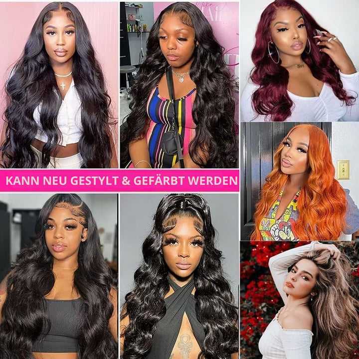 Huarisi 24 Inch Body Wave Bundles Human Hair Weave, 1 Bundle Brazilian Body Wave Hair Bundles for Bl