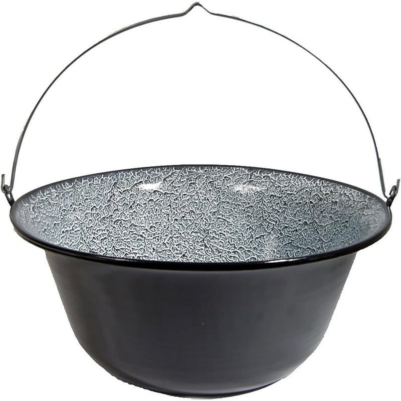 troph-e-shop Gulaschkessel Topf Emaille 22 Liter Suppentopf Hordentopf Gulaschtopf für 22-26 Persone