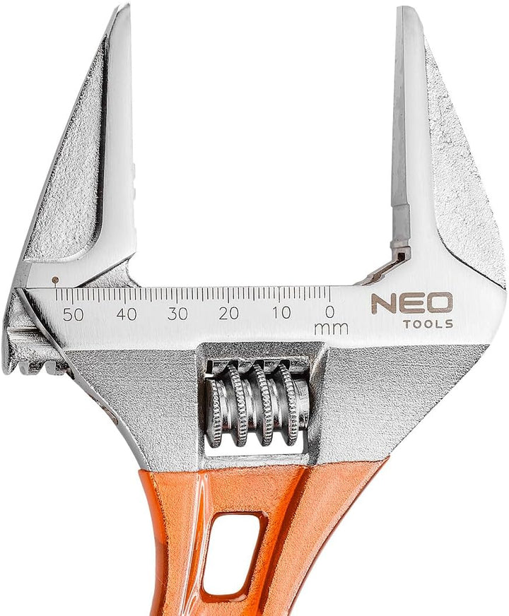 NEO TOOLS Verstellschlüssel kurz 185 mm, Bereich 0-53 mm, 0-53 mm