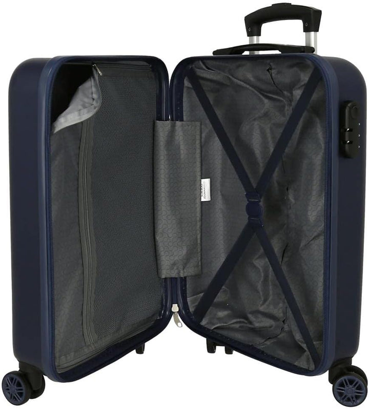 Pepe Jeans Leslie Kabinentrolley, blau, 38 x 55 x 20 cm, Hartplastik, seitlicher Kombinationsverschl