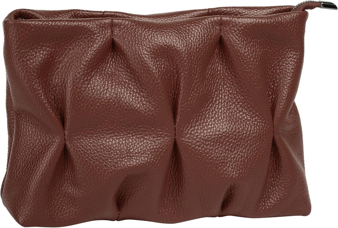 Umhängetasche Echt Leder Damen Made in Italy, Knautsch Clutch, Umhängetasche für Smartphone, Handtas