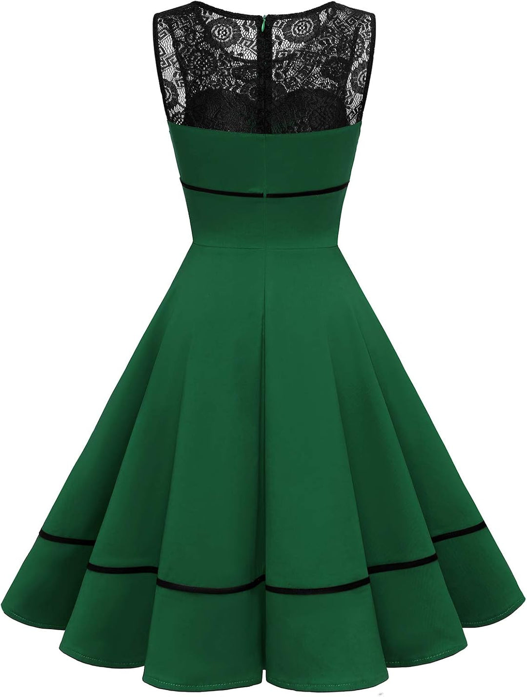 Bbonlinedress Damen Cocktailkleid Rockabilly Spitzenkleid 50er Retro Vintage Faltenrock Elegant Ärme