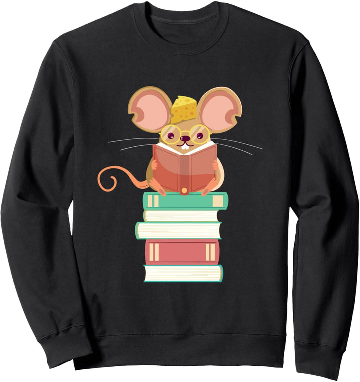Lustige Leseratte Ratte Lesen Buch Bücher Sweatshirt