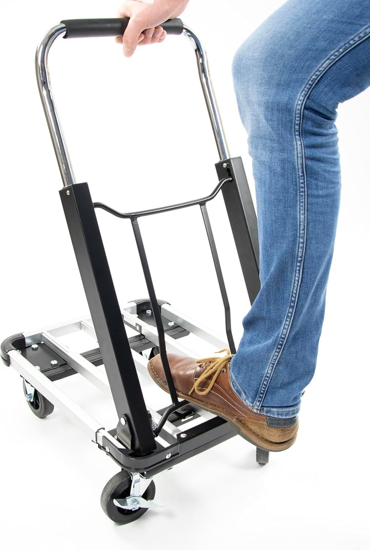HEMMDAL Transportwagen mit offener Schaufel | 150 kg Tragkraft | HxB 95 x 42 cm | 71 cm Schaufeltief