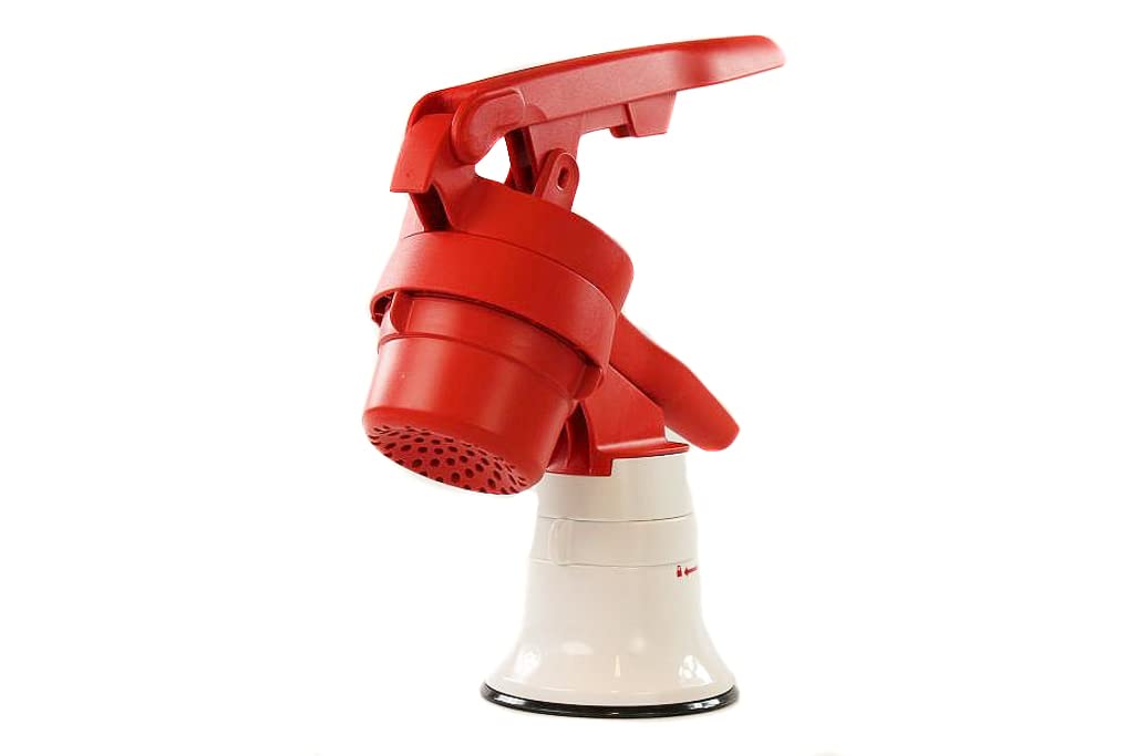 TUPPERWARE Chef Püree Meister rot-weiss mit Standfuss Chef Kartoffel-Presse