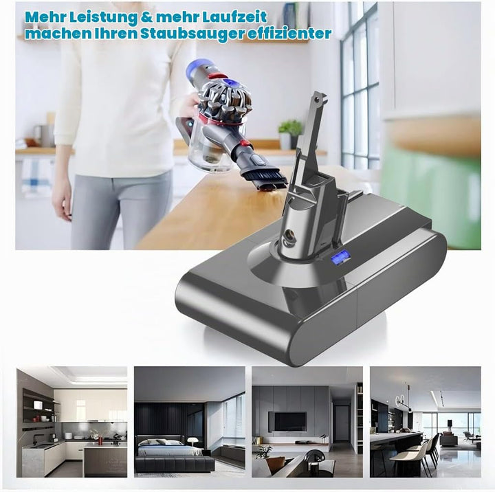 Ersatzakku für Dyson V8, Kompatibel mit Dyson Akku V8 SV10 Absolute/Animal/Fluffy/Motorhead/Mattress