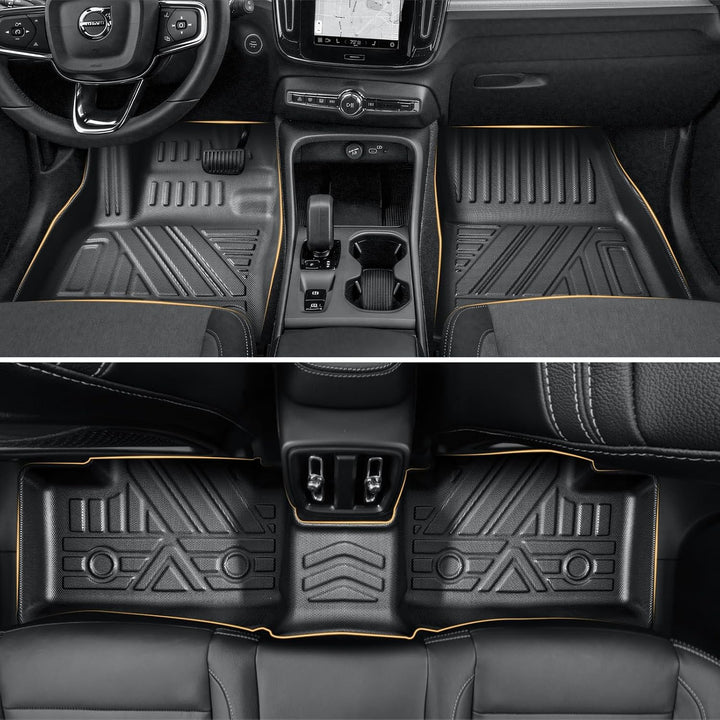 ECOZEN Fussmatten für Volvo XC40 2018-2026(Kraftstoffversion), Original 3D-Scan 3-lagiges TPE Gummim