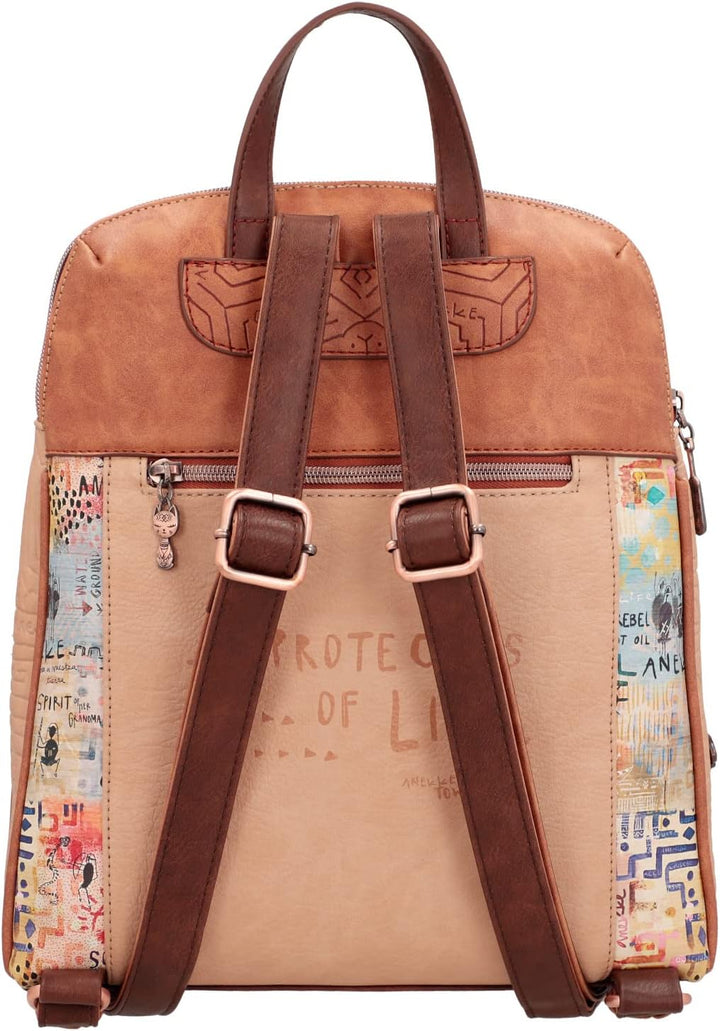 Anekke Damen Wanderrucksack mit Tasche Rucksack für unterwegs, bunt