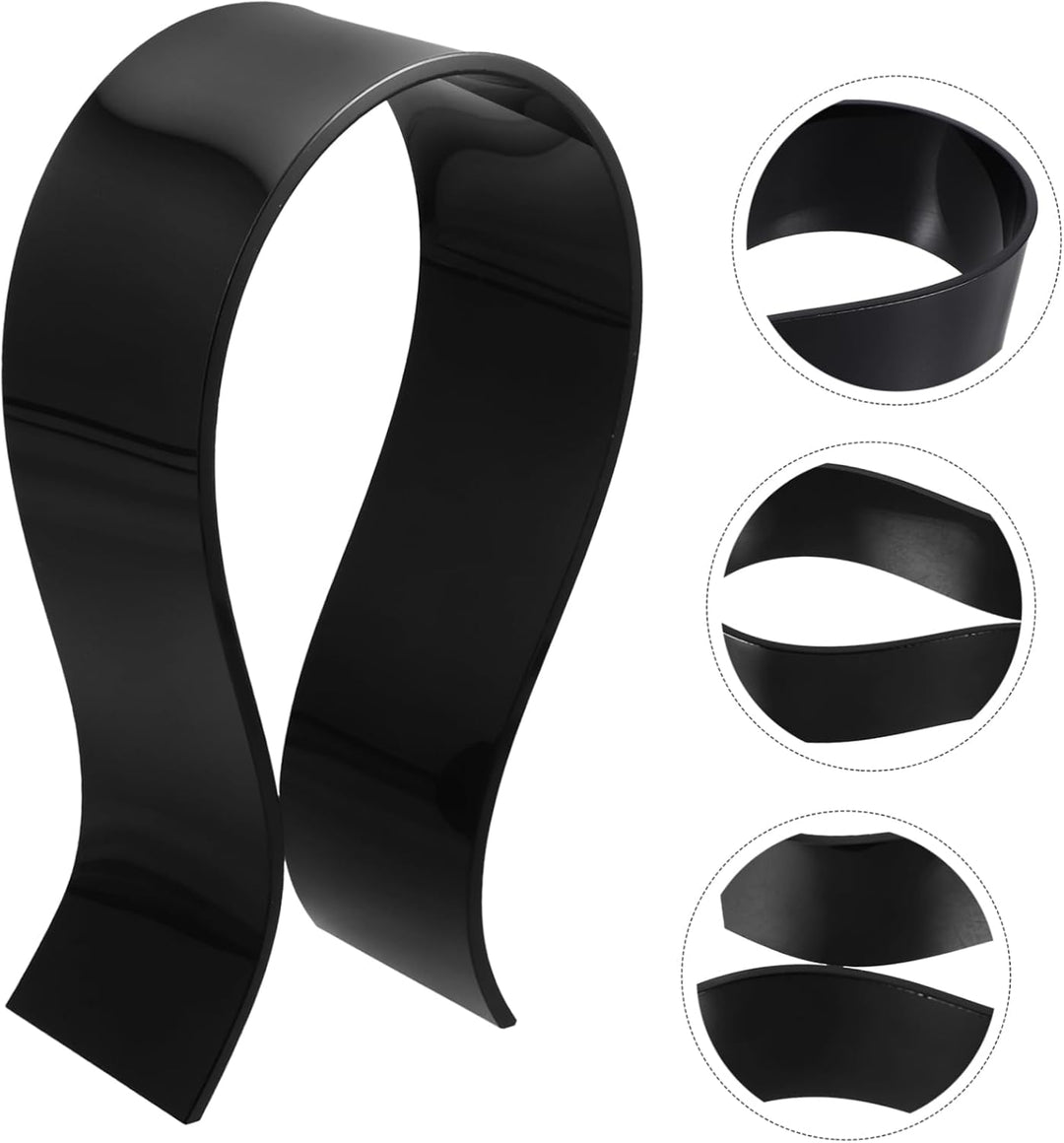 Homoyoyo Kopfhörerhalter mit Schlichtem Design in Schwarz Kompakt und Leicht aus 5mm Dickem Acryl zu