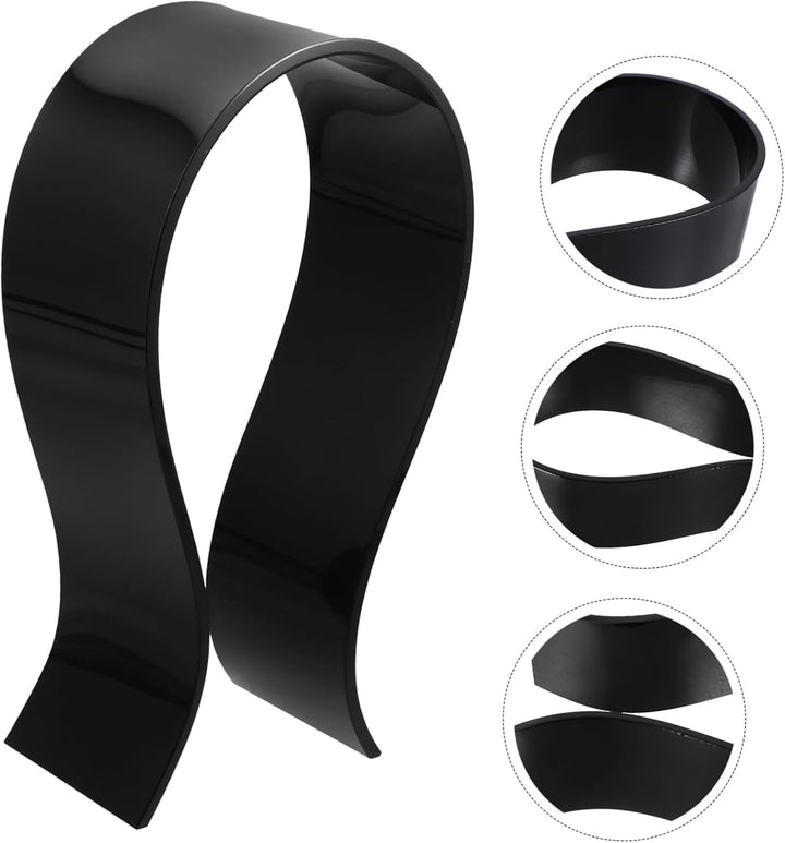 Homoyoyo Kopfhörerhalter mit Schlichtem Design in Schwarz Kompakt und Leicht aus 5mm Dickem Acryl zu