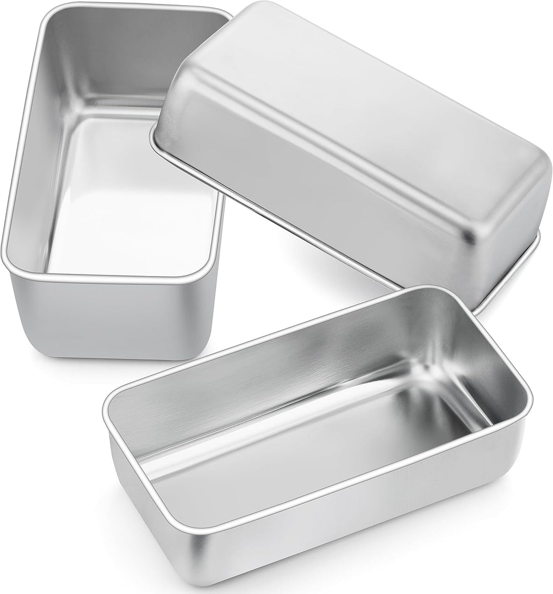 Joyfair Kastenform 3er Set, Edelstahl Brotbackform Toastbrot Backform, Brotform Königskuchenform für