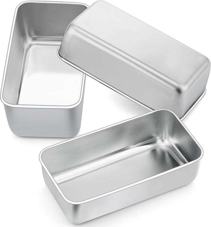 Joyfair Kastenform 3er Set, Edelstahl Brotbackform Toastbrot Backform, Brotform Königskuchenform für