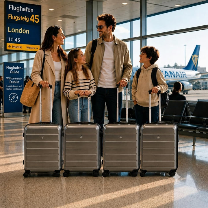 Aerolite ABS Hartschalen Trolley Koffer Reisekoffer mit 4 Rollen Cabin Kabin_handgepäck 55x40x20, Ca